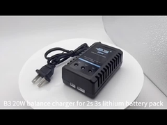 20W 7.4v 11.1v baterai lithium ion charger keseimbangan
