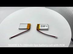 Sel baterai polimer lithium daya RESKY LP502030 3.7v 250mAh sel lithium