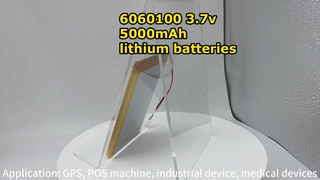 Baterai daya 6060100 sel baterai lithium ion 3.7v 5000mAh