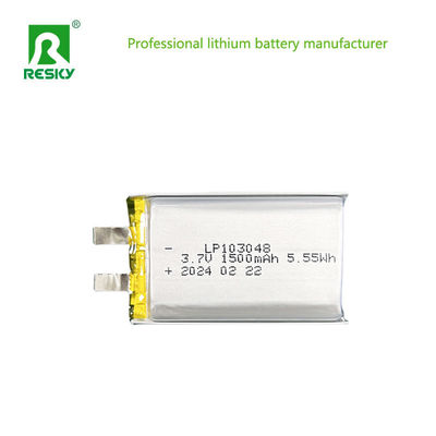 Beli 103048 Lithium Polymer Battery Cell 3.7V 1500mAh 5.55wh Baterai Li-Polymer Flat online manufacture