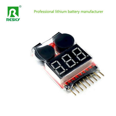 Beli RC 2s-8s Lipo / Li-ion / LiFePO4 Battery Voltage Tester Low Voltage Buzzer online manufacture