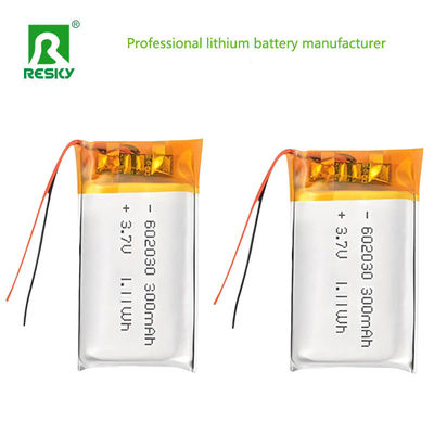 Beli LP602030 3.7v 300mAh Baterai Lithium Polimer Isi ulang Daya tahan dan Siklus Hidup Panjang 500siklus online manufacture