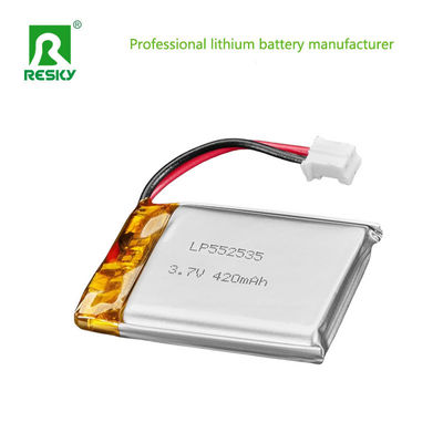 Beli 552535 3.7v 7.4v 420mAh 430mAh Lithium Ion Battery Cell Listrik Pengisian Kontinyu 0.5c Listrik Pengisian Maks 1c online manufacture
