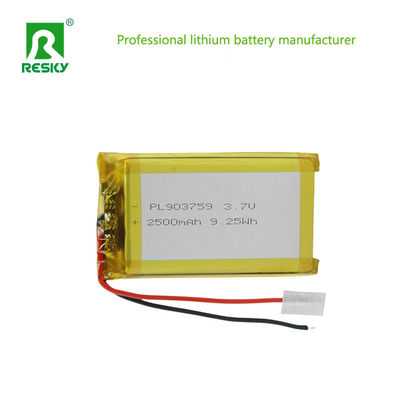 Beli Baterai isi ulang 903759 3.7v 2500mAh 9.25wh Solar Lithium Battery Cell Untuk Perangkat Bauty pembuatan online