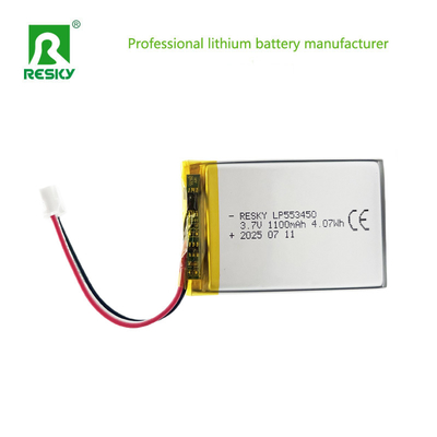 Beli Baterai Lithium Isi Ulang 553450 3.7V 1100mAh 1200mAh 4.07wh Penyimpanan Sel Baterai Lipo pembuatan online