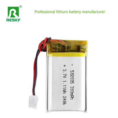 Beli Lithium Ion Polymer Battery Cell 502035 3.7v 300mAh 350mAh 1.11wh Baterai isi ulang pembuatan online