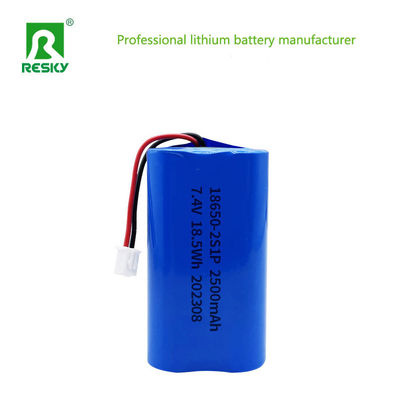 Beli Lithium Ion Battery 18650 2s 7.4V 2500mAh 18.5wh Li-ion Rechargeable Batteries pembuatan online