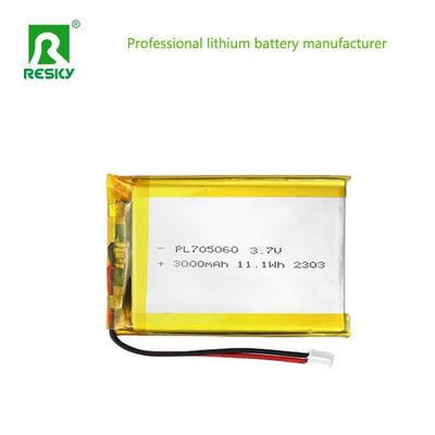 Beli Rechargeable Lipo Batteries Cell 705060 3000mAh 3.7V 11.1wh Power Li-ion Polymer Battery Pack pembuatan online
