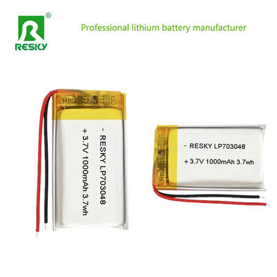 Beli Power Lipo Battery RESKY LP703048 3.7v 1000mAh 3.7Wh Rechargeable Lithium Polymer Batteries pembuatan online