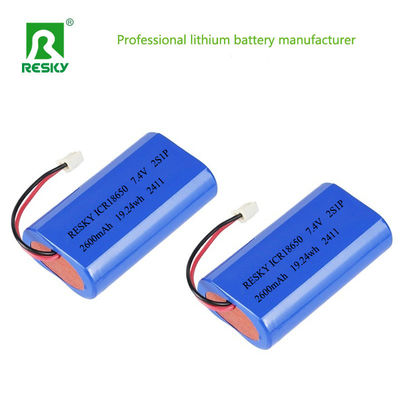 Beli Sel Baterai Lithium 18650 Paket Baterai Li-ion 3.7v 7.4V 2600mAh 19.24wh Baterai Lithium Daya pembuatan online