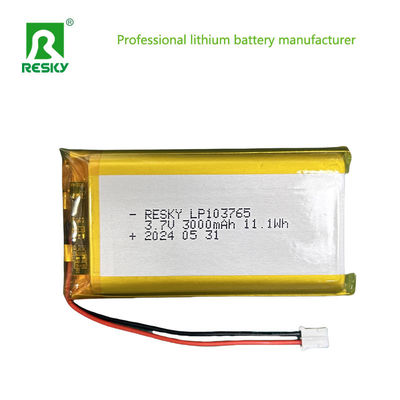 Lithium Polymer Battery Cell 103765 3.7V 3000mAh 11.1wh Produk Digital Kecil