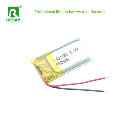 Sel Baterai Lithium Polymer 401120 3.7V 50mAh Untuk Perangkat Cerdas