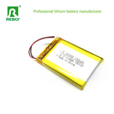 Sel Baterai Lithium Polymer Surya 603450 3.7v 1200mAh Untuk GPS Portable