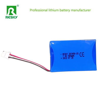 303450 Li Polymer Battery Pack 7.4V 500mAh Untuk pencahayaan darurat