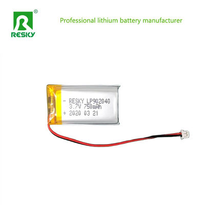 Kantong Lithium Polymer Battery Cell 902040 3.7V 700mAh 750mAh Untuk senter LED