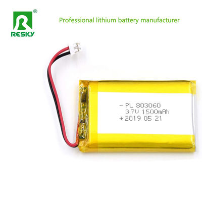 Prismatic Lithium Polymer Battery Cell 803060 3.7V 1500mAh 5.55wh Untuk Pet Locator