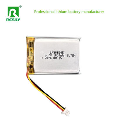Kantong Baterai Litium Polimer Surya Sel 803040 3.7V 1000mAh 3.7wh Daya
