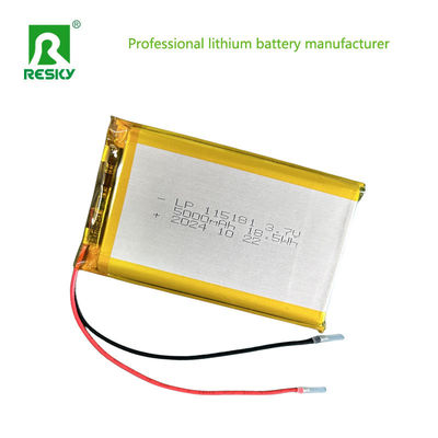 Paket Baterai Lithium Polymer Terisi Ulang 115181 105080 3.7V 5000mAh Untuk Cahaya Surya