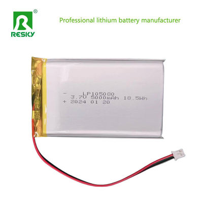 Lipo Lithium Polymer Battery Cell 105080 3.7V 5000mAh Untuk Mesin Pemesanan