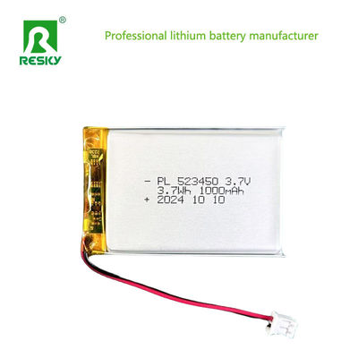 Sel baterai Lipo silinderik 523450 603450 3.7V 7.4v 1000mAh