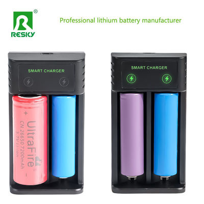 Smart USB pengisi daya baterai 2 slot untuk baterai senter