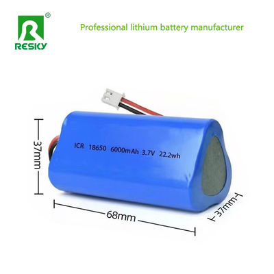 Baterai Li-ion isi ulang 11.1V 3s 18650 2200mAh Untuk lampu sepeda
