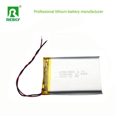 854565 Lithium Polymer Battery Cell 3400mAh 3.7V Pouch Lipo Li-Polymer Baterai