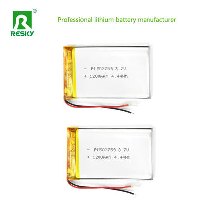 Daya Baterai Lipo 503759 3.7v 1200mAh 4.44wh Baterai Lithium Ion isi ulang