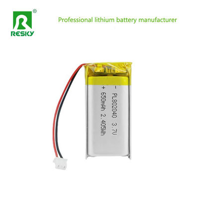 Solar Lithium Cell 802040 3.7V 650mAh Baterai Lithium Ion Polimer Isi Ulang Untuk Perangkat Bauty
