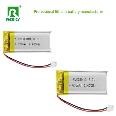 Sel Baterai Lithium Daya 802045 3.7V 750mAh Baterai Lithium Ion Polimer Isi Ulang Untuk Perangkat Cerdas