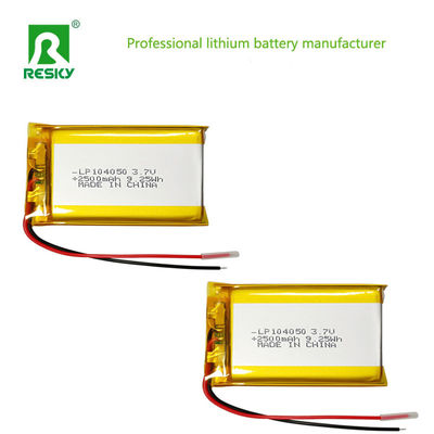 Baterai Li-Ion 104050 3.7v 7.4v 2500mAh 9.25wh Baterai Lithium Polymer Terisi Ulang Untuk Alat Bantu Mendengar