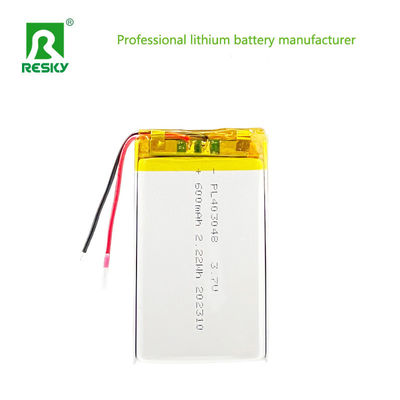 Baterai Lithium Ion Polymer 403048 3.7V 600mAh 2.22wh Lipo Baterai Cell Untuk Pet GPS Tracker