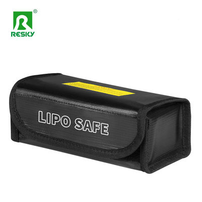 Tas Aman Baterai Lipo RC dengan Ritsleting Ganda Serat Kaca Tahan Api Tahan Air 60 X 75 X 185mm