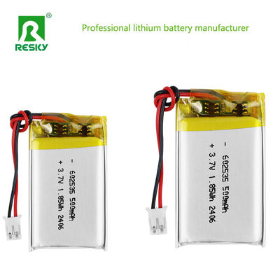 Sel Baterai Lithium Polimer 602535 3.7V 4.2V 400mAh 500mAh 1.85wh Baterai Lipo Daya