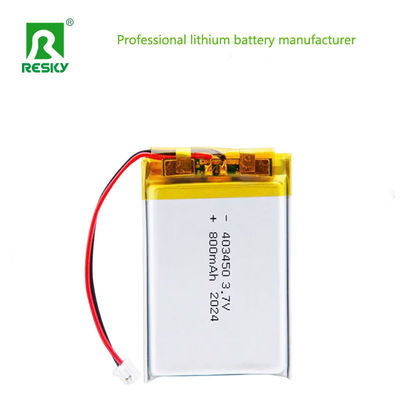 Sel lithium yang dapat diisi ulang 3.7V 403450 800mAh sel baterai lipo li-polimer Untuk perangkat audiovisual
